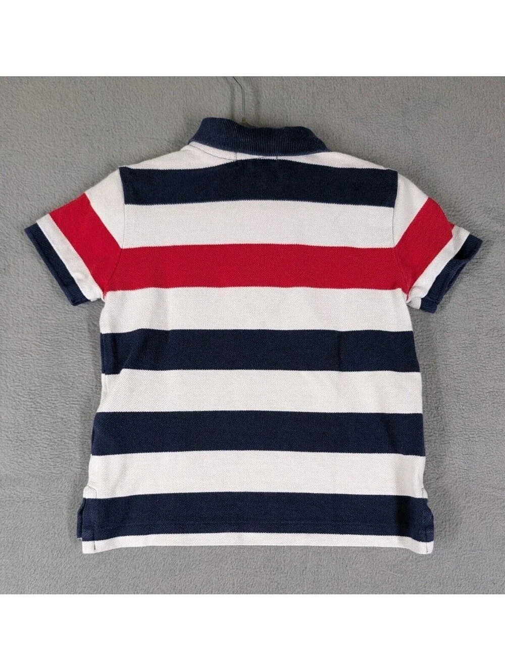 Polo Ralph Lauren Boys 2T White Navy Red Stripe Big Pony Polo Shirt Classic